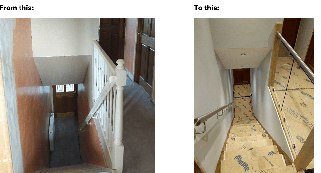 Replacing handrails and balustrades on stairs in the home LABC